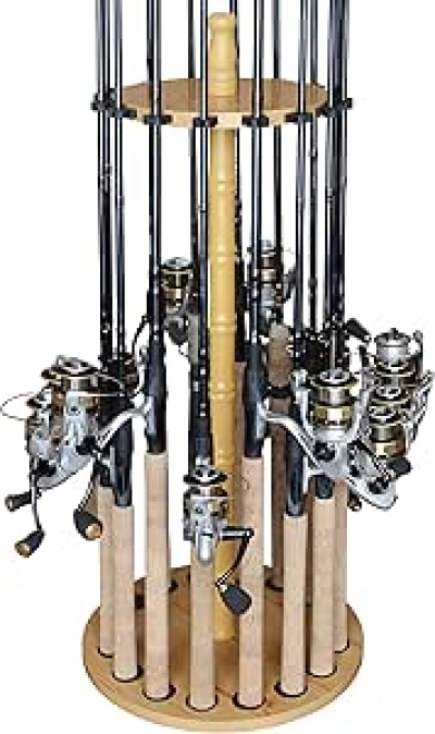 Rush Creek Creations 16 Fishing Rod Holder - Garage Storage & Organization Rack