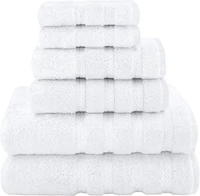 Turkish Luxury 6 Piece Towel Set - 600 GSM 100% Cotton Bath Towels