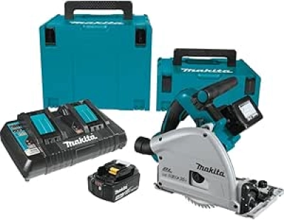 Makita 36V Brushless Cordless Plunge Circular Saw - XPS01PTJ Kit with 5.0Ah Batteries
