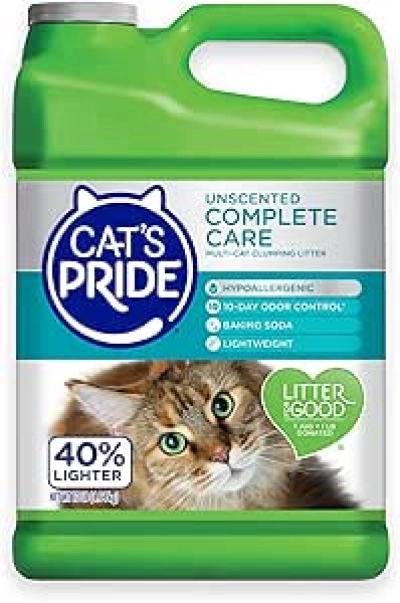 Cat's Pride Premium Lightweight Clumping Litter - 10 Days Odor Control, Hypoallergenic