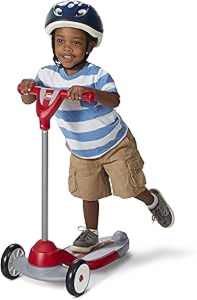Radio Flyer My First Scooter for Toddlers Ages 2-5 | 3-Wheel Kids Scooter with Wide Deck