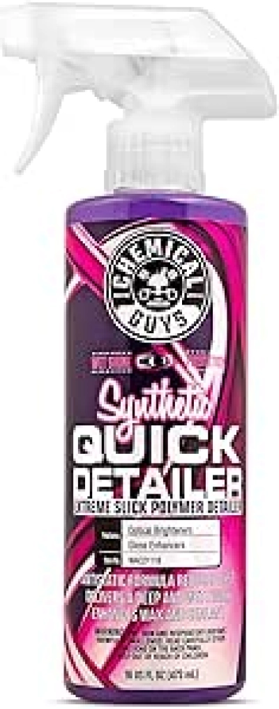 Chemical Guys Synthetic Quick Detailer Spray - High Gloss Car Detail & Shine Enhancer, 16oz