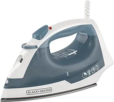 BLACK+DECKER Easy Steam Compact Iron - 1200W Auto Shutoff Nonstick