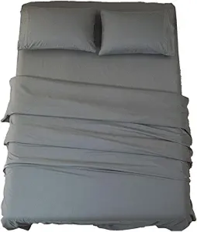 SONORO KATE Queen Bed Sheet Set 1800 Thread Count Microfiber Dark Grey
