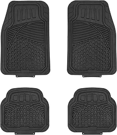Universal Trim-to-Fit Heavy Duty PVC Car Floor Mats | All-Weather Protection for SUVs & Trucks