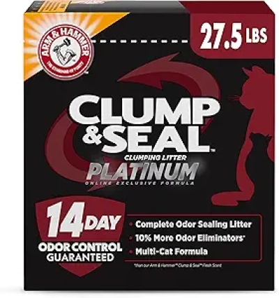 ARM & HAMMER Clump & Seal Platinum Cat Litter 27.5 lbs - 14-Day Odor Control