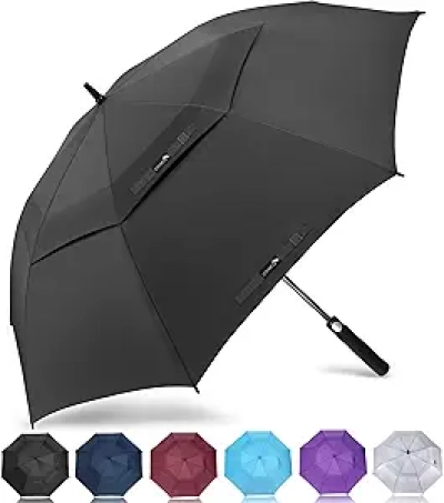 ZOMAKE 62 Inch Windproof Golf Umbrella - Extra Large Double Canopy for Rain & Sports