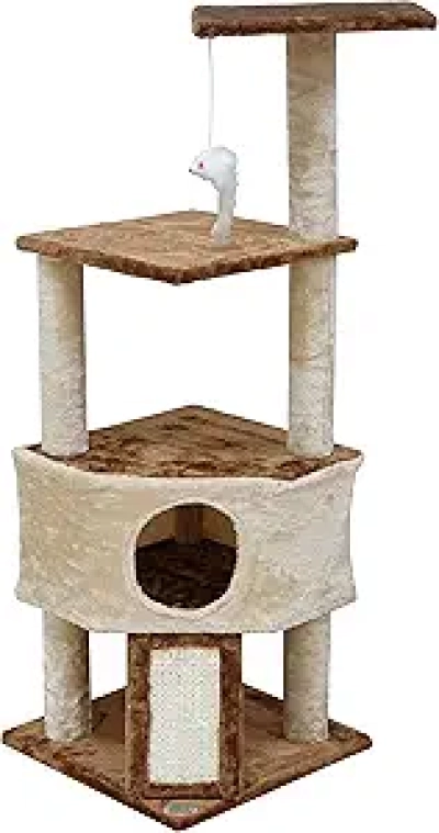 Go Pet Club F708 46" Kitten Tree - Premium Cat Tower for Small & Medium Cats
