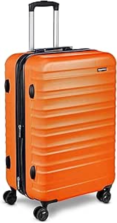 Amazon Basics 26" Orange Hardside Expandable Checked Luggage with Wheels