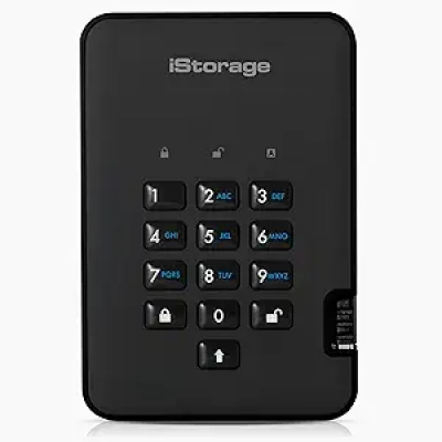 iStorage diskAshur2 1TB Encrypted Portable Hard Drive | Hardware Secure HDD