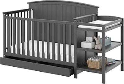 Storkcraft Steveston 5-in-1 Convertible Crib & Changing Table - GREENGUARD Gold Certified