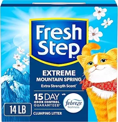 Fresh Step Extreme Clumping Cat Litter with Febreze - 14 lb Mountain Spring