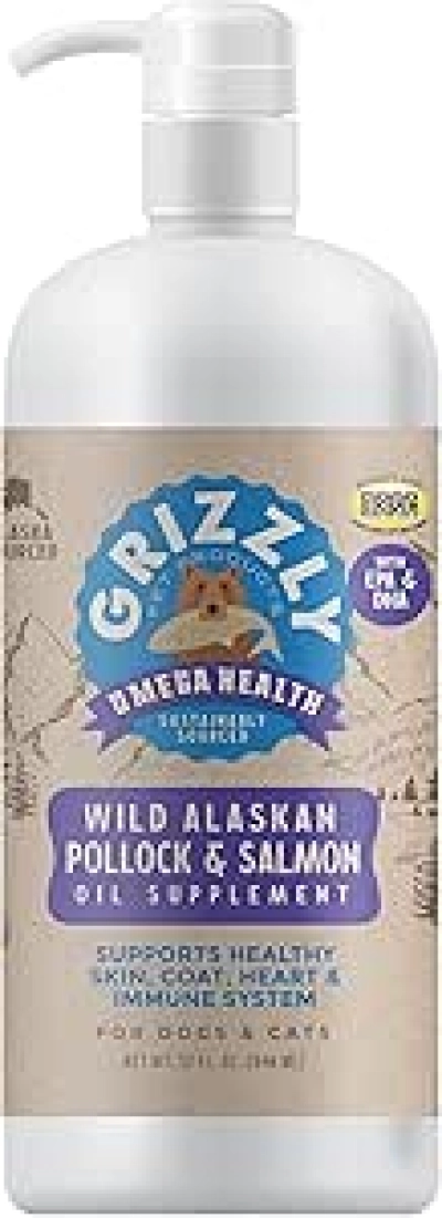 Grizzly Omega-3 Liquid Supplement for Dogs & Cats | Wild Alaskan Fish