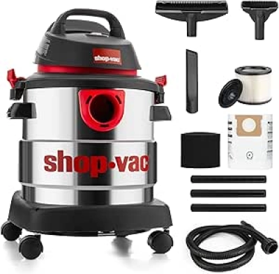 Shop-Vac 5989305 5 Gallon Wet/Dry Vacuum - 4.5 HP Stainless Steel