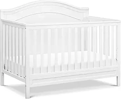 DaVinci Charlie 4-in-1 Convertible Crib - GREENGUARD Gold Certified White Wood Baby Bed