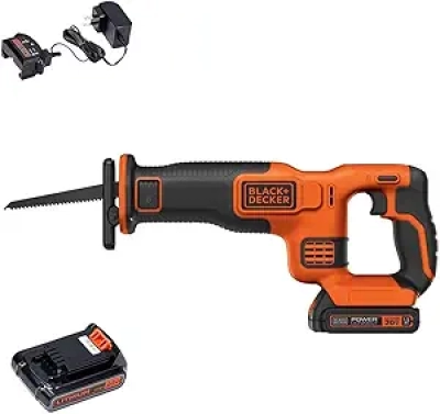 BLACK+DECKER 20V MAX Cordless Reciprocating Saw Kit (BDCR20C) - Professional Power Cutting Tool
