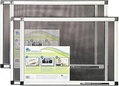 Fenestrelle Expandable Window Screen 15″H × 21-40″W | Adjustable Fiberglass Mesh, 2-Pack