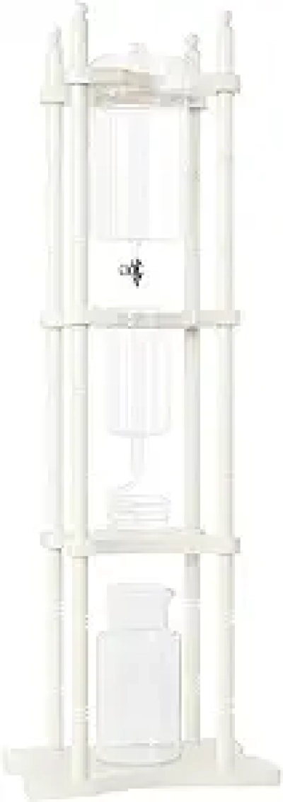 Nispira Cold Brew Drip Tower Coffee Maker - 25 Cup Glass with Wooden Stand