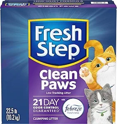 Fresh Step Clean Paws Multi-Cat Clumping Litter with Febreze - 22.5 lb