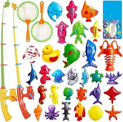 Magnetic Fishing Game Set for Kids - Educational Bath Toy for Ages 3-8