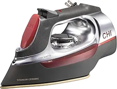 CHI 1700W Professional Steam Iron with Retractable Cord & 400+ Holes