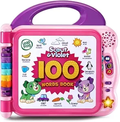 LeapFrog Scout and Violet 100 Words Book - Bilingual Learning Toy for Toddlers