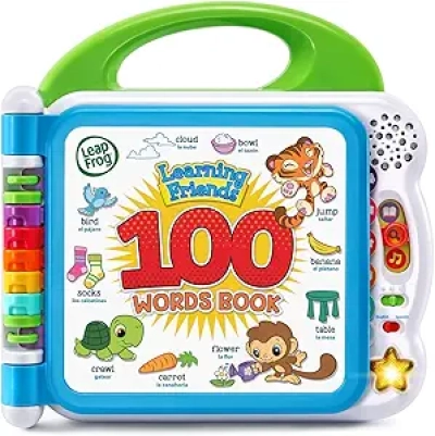 LeapFrog Learning Friends 100 Words Book - Interactive Bilingual Educational Toy