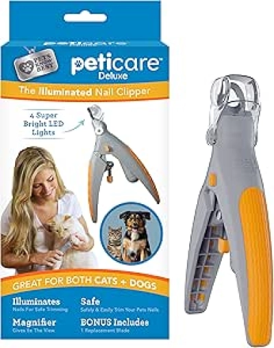 LED Dog & Cat Nail Clipper with 5X Magnification - Professional Pet Grooming Tool