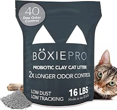 Boxie Probiotic Cat Litter - 40 Day Odor Control, Dust-Free, 16 lb