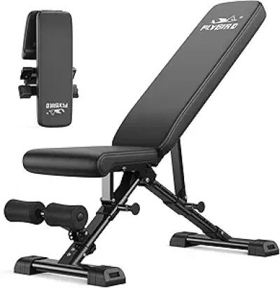 FLYBIRD Adjustable Weight Bench 800LBS - ASTM Certified FID Bench for Home Gym