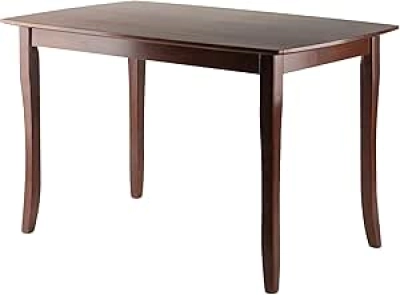 Winsome Inglewood 47" Walnut Dining Table - Modern Design with Curved Sides