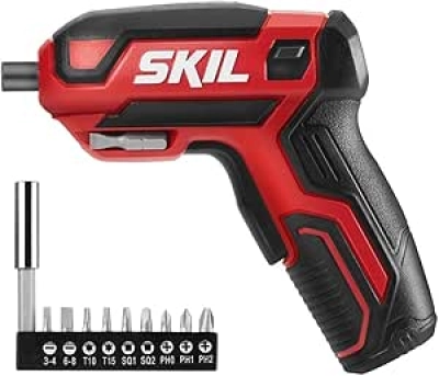 SKIL 4V Cordless Screwdriver Kit with USB Charging - 9 Bit Set