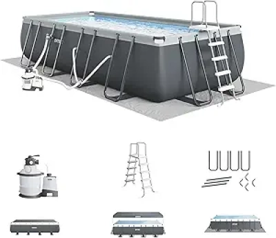 Intex 18x9x52 Ultra XTR Rectangular Frame Pool with Pump - Above Ground
