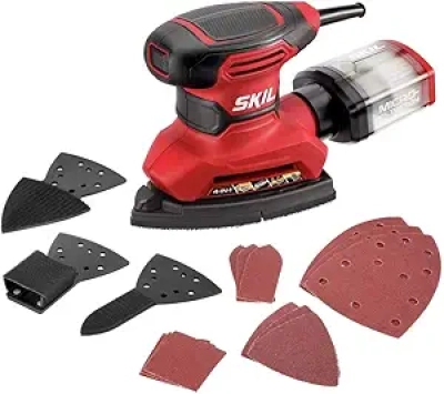 SKIL SR232301 4-in-1 Detail Sander | Corded Multi-Function with Dust Box & Attachments