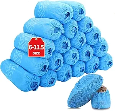 Disposable Shoe Covers 200 Pack - Non-Slip, Durable Protection for Home & Floors