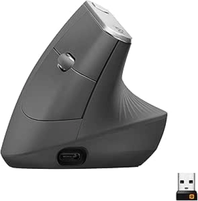 Logitech MX Vertical Ergonomic Wireless Mouse | Reduce Wrist Strain & Fatigue