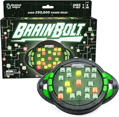 BrainBolt Memory Game - Handheld Electronic Brain Teaser for Kids & Adults
