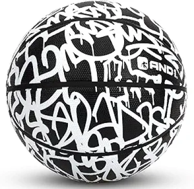 AND1 Chaos Rubber Basketball Size 7 - Indoor/Outdoor Regulation Ball