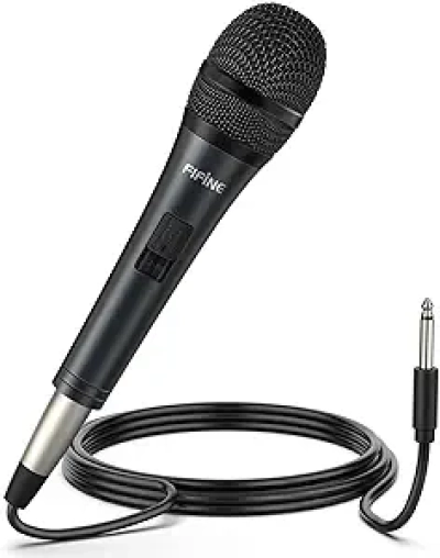 FIFINE Karaoke Microphone 6.35MM Dynamic Vocal Mic with 14.8ft Cable