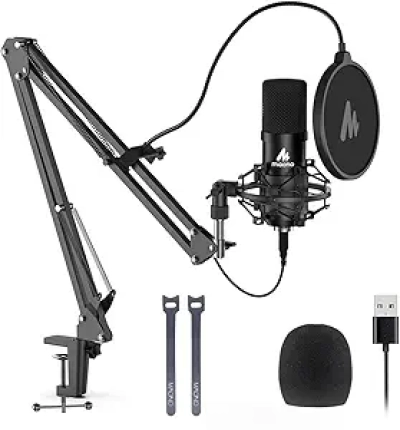 Professional USB Condenser Microphone 192KHz/24Bit - MAONO AU-A04 Podcast Mic Kit