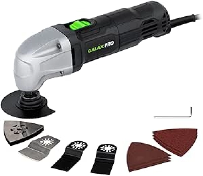 GALAX PRO 22000 OPM Oscillating Multi Tool - 1.5A Motor with Saw Blades & Sanding Kit