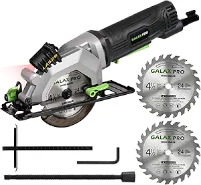 GALAX PRO 4Amp Circular Saw with Laser Guide - 3500RPM Compact Mini Saw