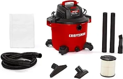 CRAFTSMAN 16 Gallon 6.5 Peak HP Wet Dry Vacuum with Blower Port & Accessories