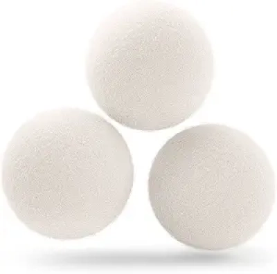 Wool Dryer Balls for Natural Fabric Softening - Eco-Friendly Reusable (Pack of 3)