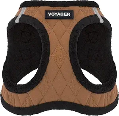 Soft Plush No Pull Harness for Small Dogs & Cats | Reflective & Secure