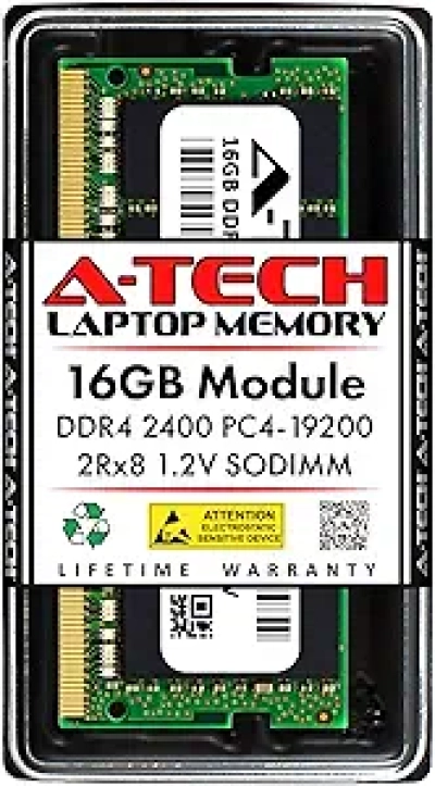16GB DDR4 2400MHz SODIMM Laptop RAM Memory Module - A-Tech