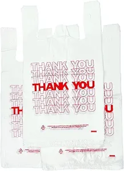 TashiBox 1000 Ct Plastic Shopping Bags with Handles - 11.5" Retail Grocery Bags