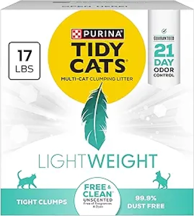 Purina Tidy Cats Lightweight Free & Clean Unscented Multi-Cat Litter - 99.9% Dust Free