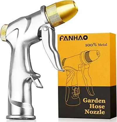 Heavy Duty Metal Garden Hose Nozzle Sprayer - 4 Spray Modes High Pressure
