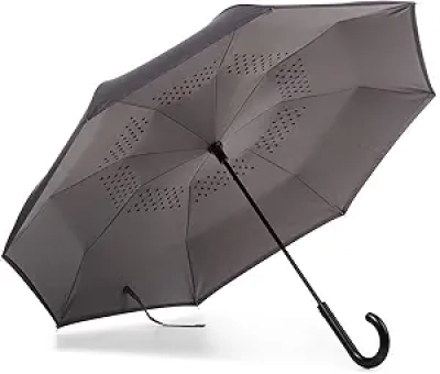 Auto Reverse Close Windproof Umbrella | 75MPH Wind Resistant & Water Repellent